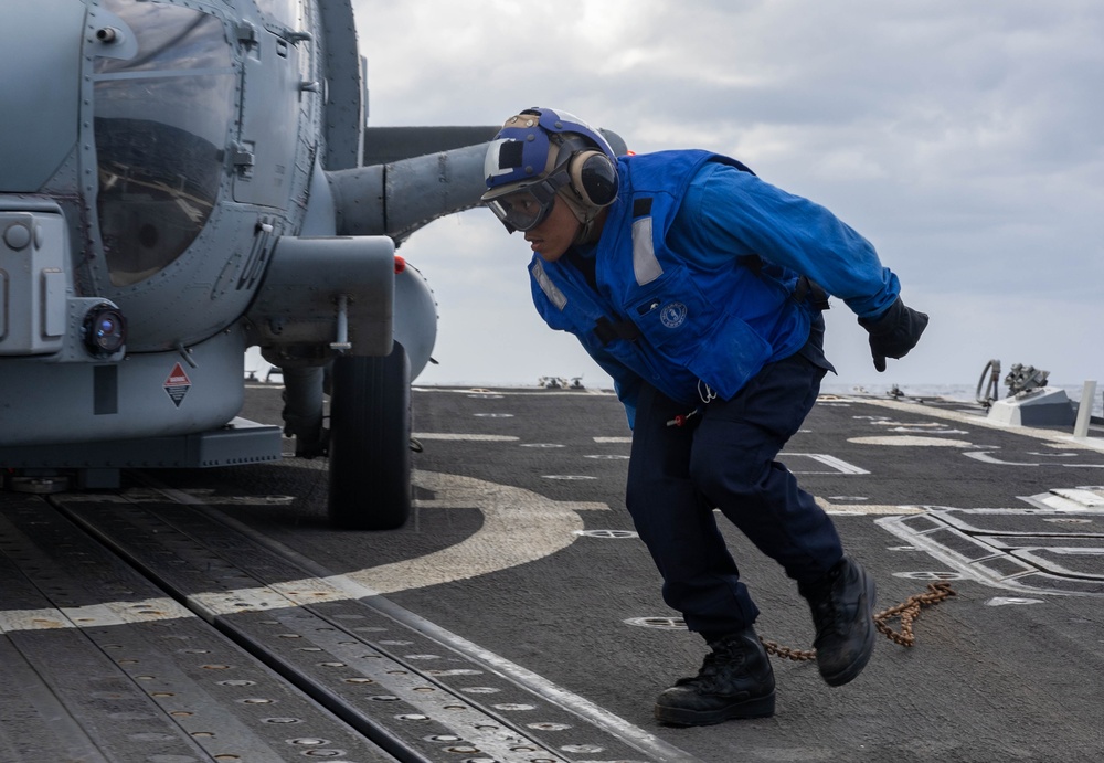 USS Preble Flight Ops