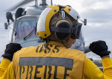 USS Preble Flight Ops