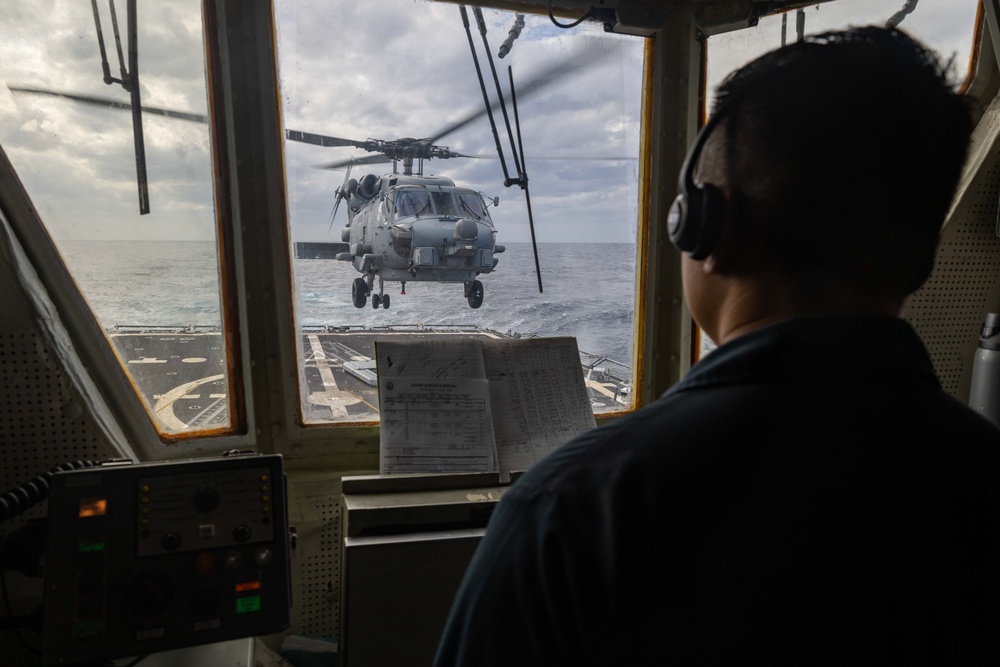 USS Preble Flight Ops