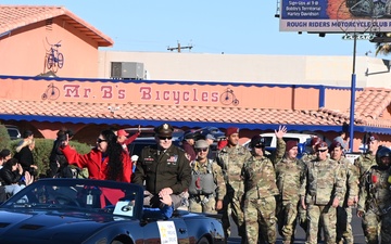 U.S. Army Yuma Proving Ground Soldiers get warm Veterans Day reception from parade crowds