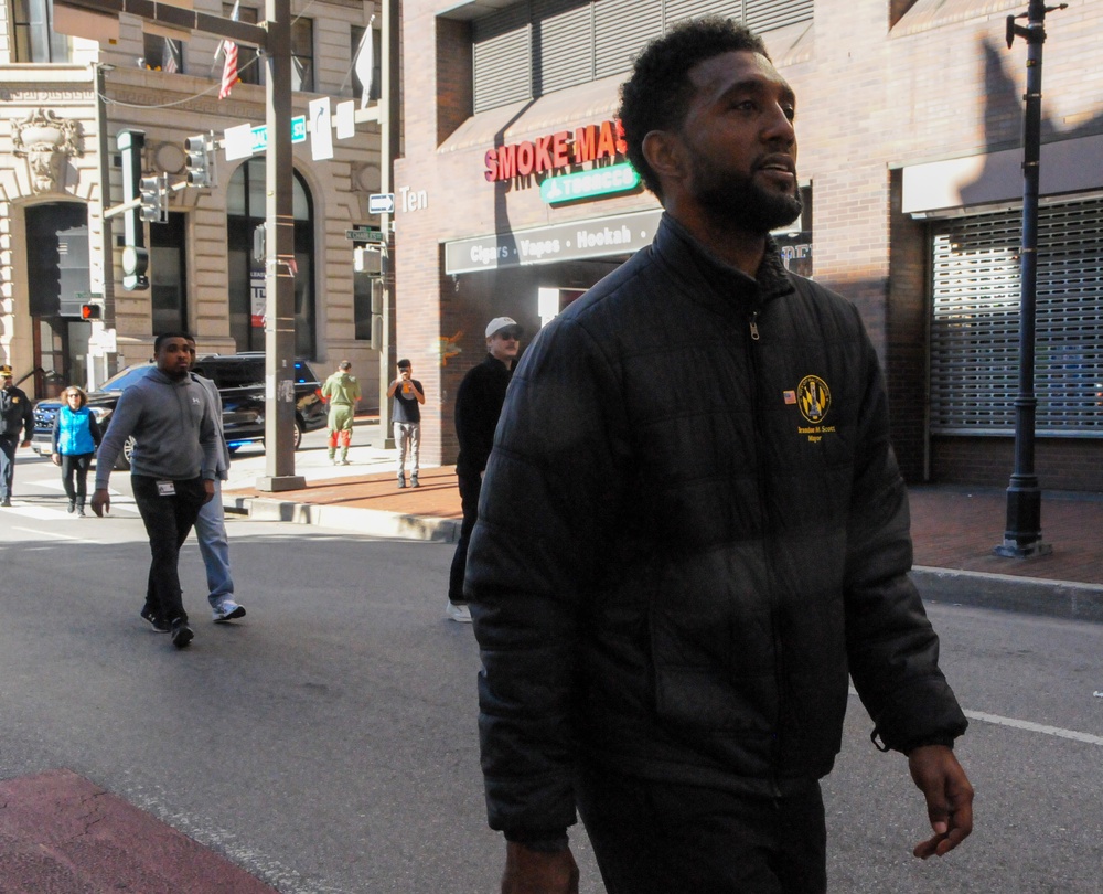 Army Reserve leader highlights deployed troops at Baltimore Veterans Day Parade