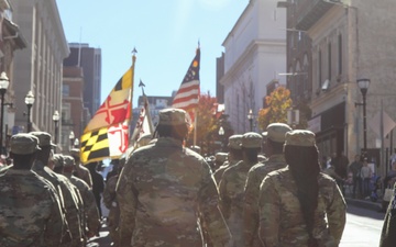 Army Reserve leader highlights deployed troops at Baltimore Veterans Day Parade