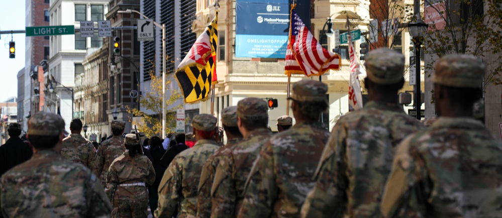 Army Reserve leader highlights deployed troops at Baltimore Veterans Day Parade