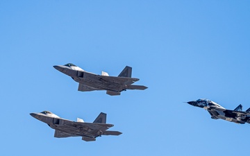 F22 and Mig 29 Flyovers U.S. Air Force Academy