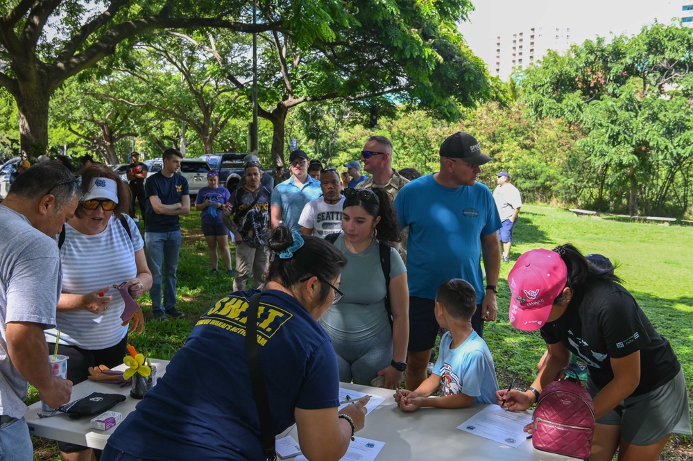 Joint Base Pearl Harbor-Hickam Salt Lake Walkway Cleanup and Genki Ball-Making