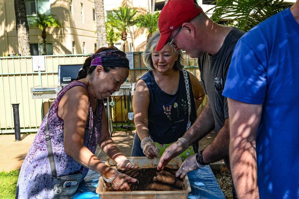 Joint Base Pearl Harbor-Hickam Salt Lake Walkway Cleanup and Genki Ball-Making