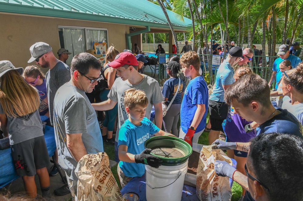 Joint Base Pearl Harbor-Hickam Salt Lake Walkway Cleanup and Genki Ball-Making