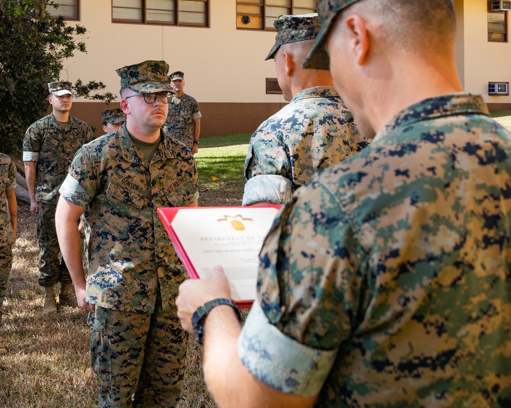 Florida Marine Awarded for Rescuing Two People from Flipped Car in Hawaii