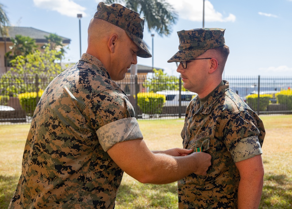 Florida Marine Awarded for Rescuing Two People from Flipped Car in Hawaii