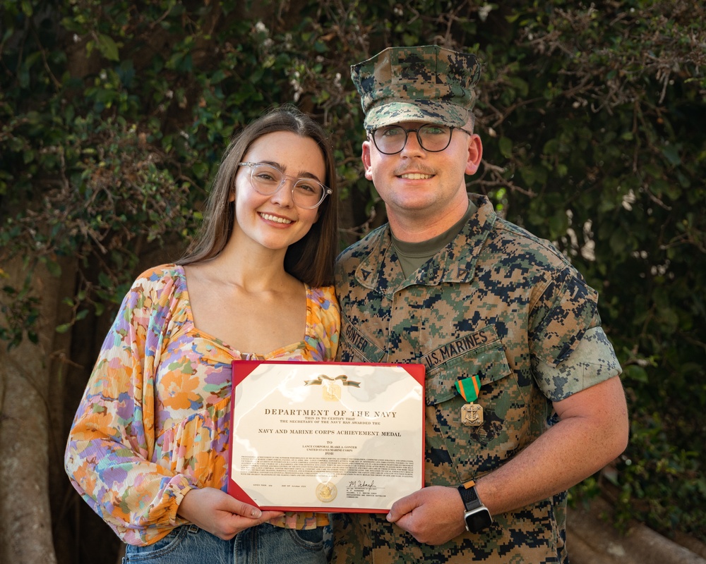 Florida Marine Awarded for Rescuing Two People from Flipped Car in Hawaii