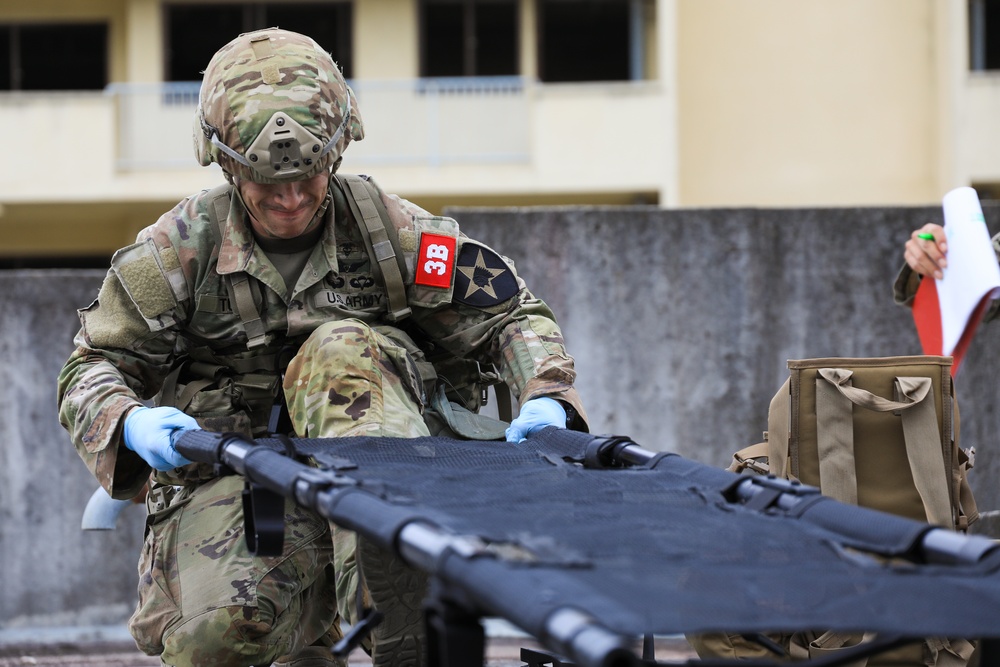 Soldiers compete at the Eighth Army Best Medic Competition