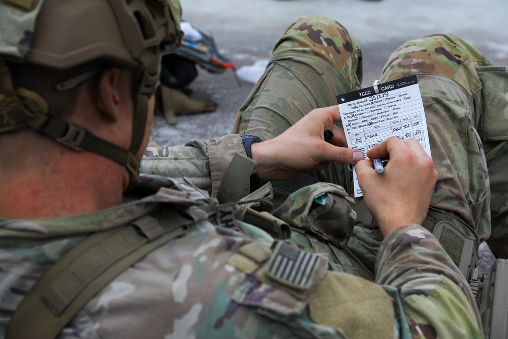 Soldiers compete at the Eighth Army Best Medic Competition