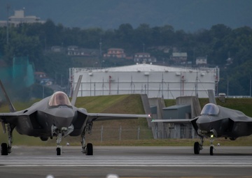 Keen Sword 25: F-35A Lightning II Aircraft from JASDF Conduct Flight Operations at MCAS Iwakuni