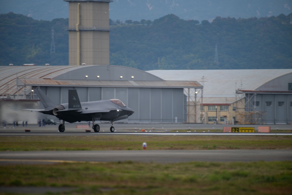 Keen Sword 25: F-35A Lightning II Aircraft from JASDF Conduct Flight Operations at MCAS Iwakuni
