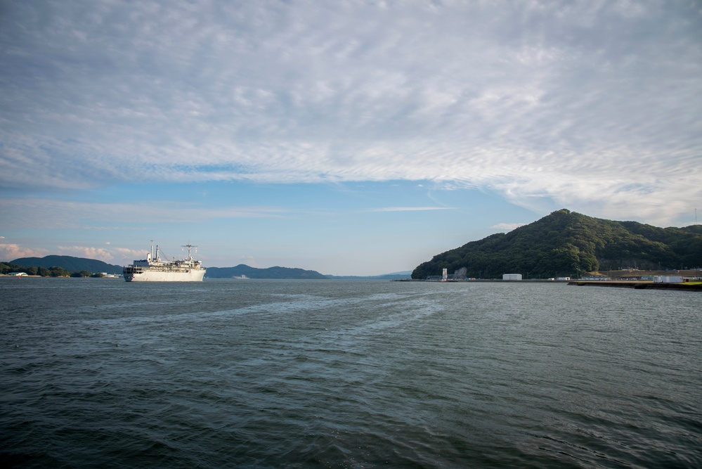 USS Frank Cable Departs Sasebo, Japan