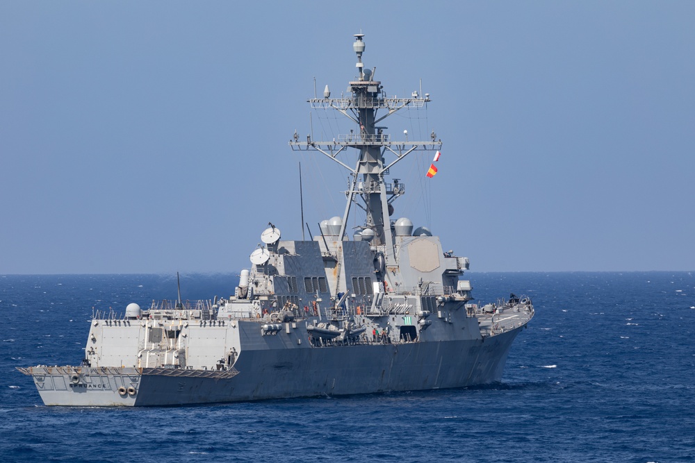 Vertical Replenishment Aboard the USS Cole