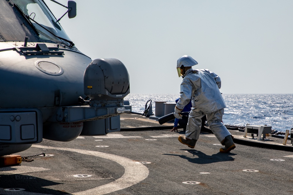 Vertical Replenishment Aboard the USS Cole