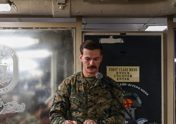 249th Marine Corps Birthday Ceremony Aboard USS Oak Hill (LSD 51)