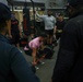 Marines and Sailors with the WSPARG-24th MEU (SOC) Participates in a Lifting Competition Aboard the USS Oak Hill (LSD 51)