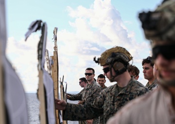 24th MEU (SOC) Conducts Small Arms Qualifications Aboard the USS Oak Hill (LSD 51)