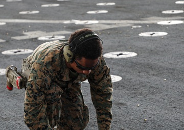 24th MEU (SOC) Conducts Small Arms Qualifications Aboard the USS Oak Hill (LSD 51)