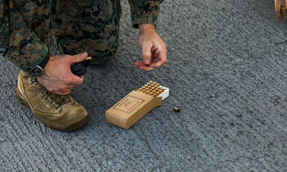 24th MEU (SOC) Conducts Small Arms Qualifications Aboard the USS Oak Hill (LSD 51)