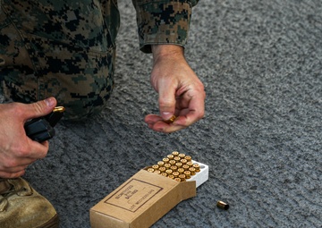 24th MEU (SOC) Conducts Small Arms Qualifications Aboard the USS Oak Hill (LSD 51)