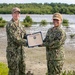 NC1 Clarke Reenlists at Flamingo Cay