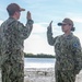 NC1 Clarke Reenlists at Flamingo Cay