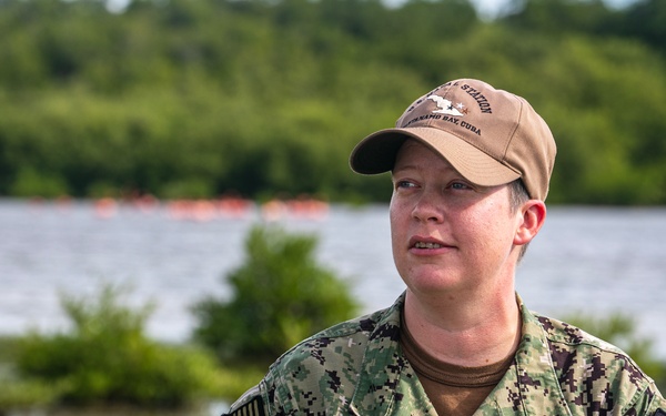 NC1 Clarke Reenlists at Flamingo Cay
