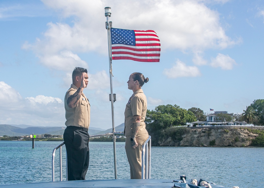 BM1 Alejandrino Reenlists at NSGB