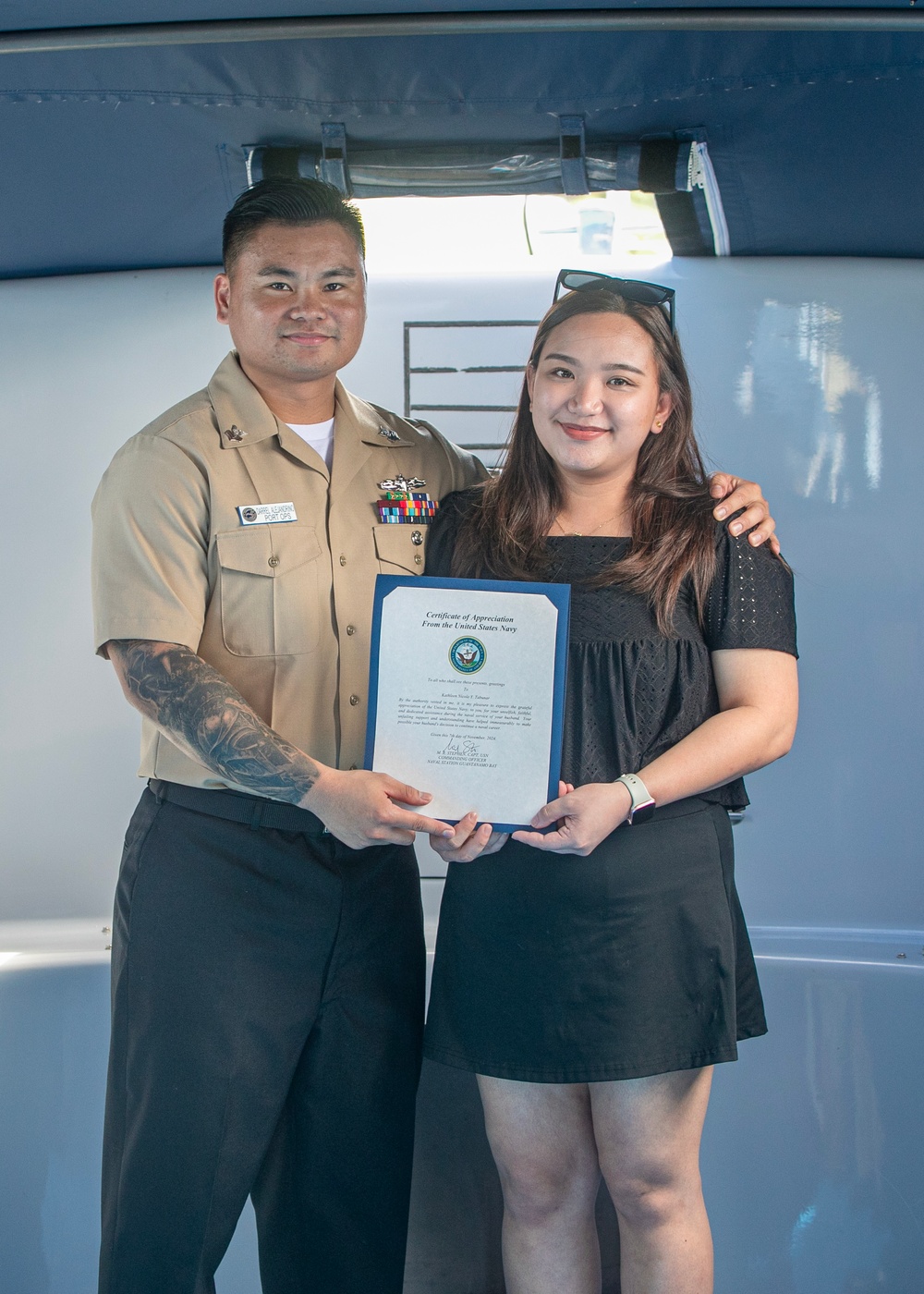 BM1 Alejandrino Reenlists at NSGB