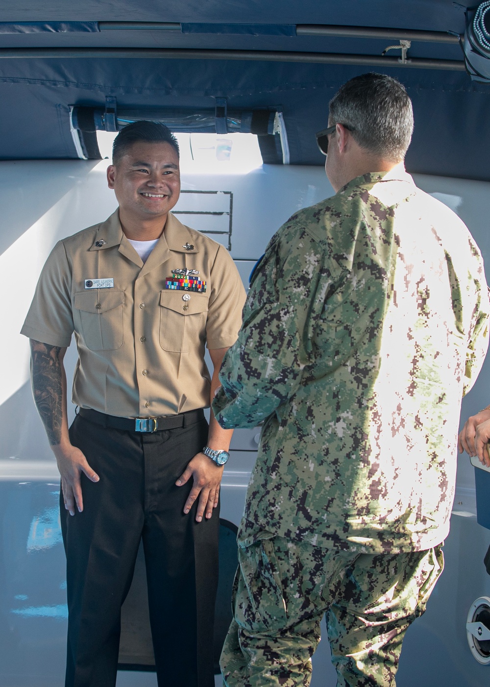 BM1 Alejandrino Reenlists at NSGB