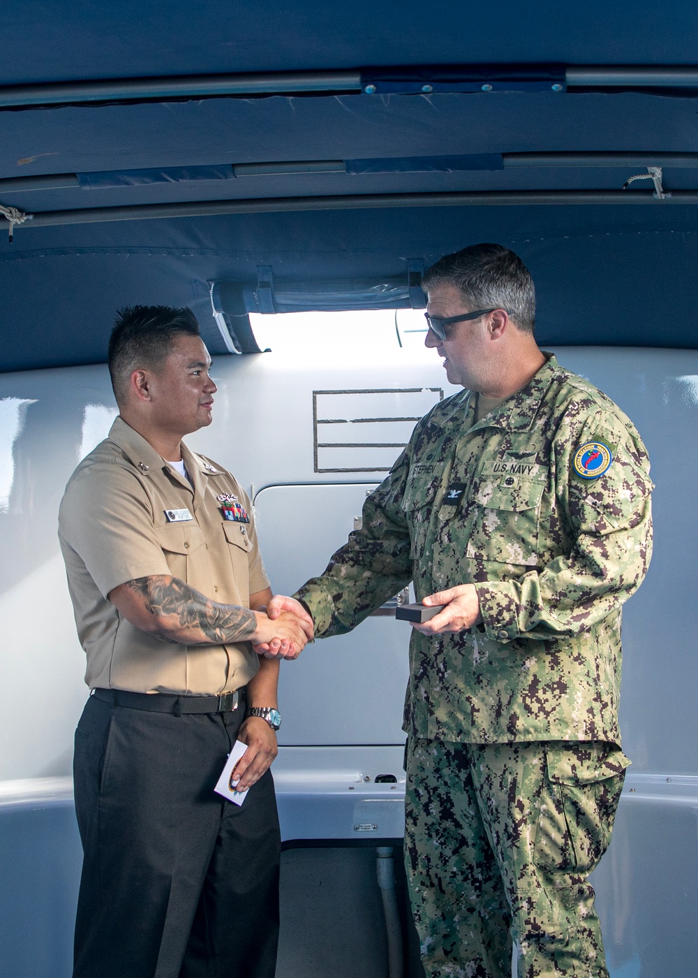 BM1 Alejandrino Reenlists at NSGB