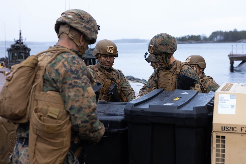 U.S. Marines conduct simulated Expeditionary Advanced Base Operations