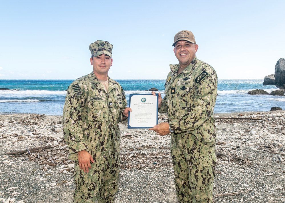 LS1 Caromunoz Reenlists at Cable Beach