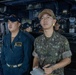 Korea Navy midshipmen conning training