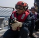 Frank E. Petersen Jr. conducts aircraft firefighting drill