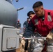 Frank E. Petersen Jr. conducts aircraft firefighting drill