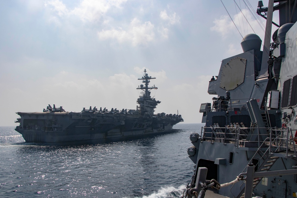 Frank E. Petersen Jr. conducts replenishment-at-sea