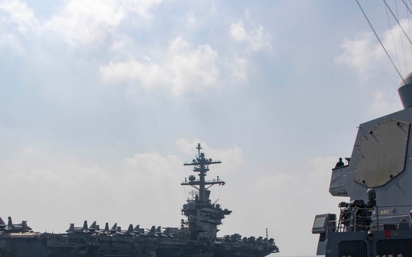 Frank E. Petersen Jr. conducts replenishment-at-sea