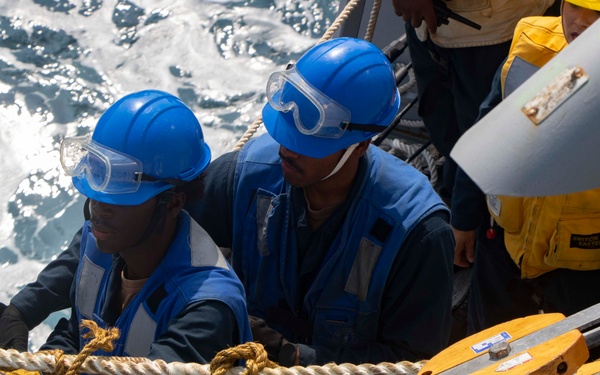 Frank E. Petersen Jr. conducts replenishment-at-sea