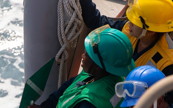 Frank E. Petersen Jr. conducts replenishment-at-sea