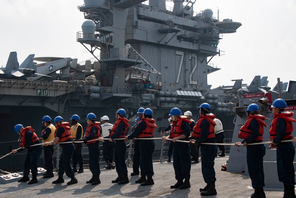 Frank E. Petersen Jr. conducts replenishment-at-sea