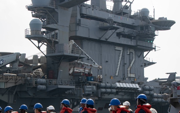 Frank E. Petersen Jr. conducts replenishment-at-sea