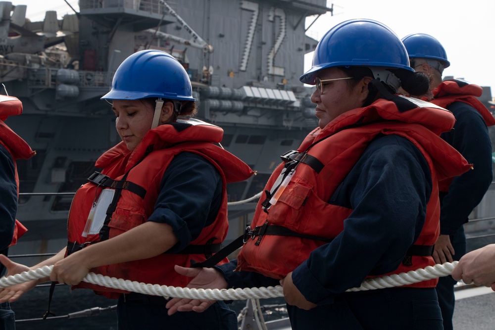 Frank E. Petersen Jr. conducts replenishment-at-sea