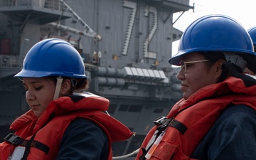 Frank E. Petersen Jr. conducts replenishment-at-sea