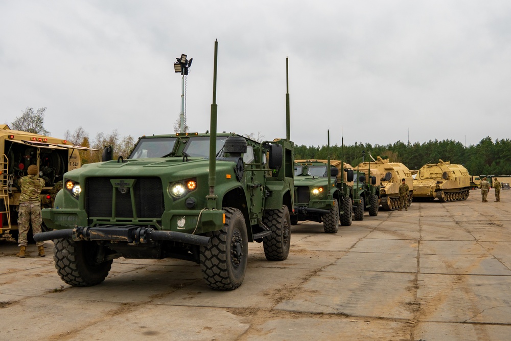 Troopers of 1st Battalion 82nd Field Artillery Regiment prepare for their role in Dynamic Front