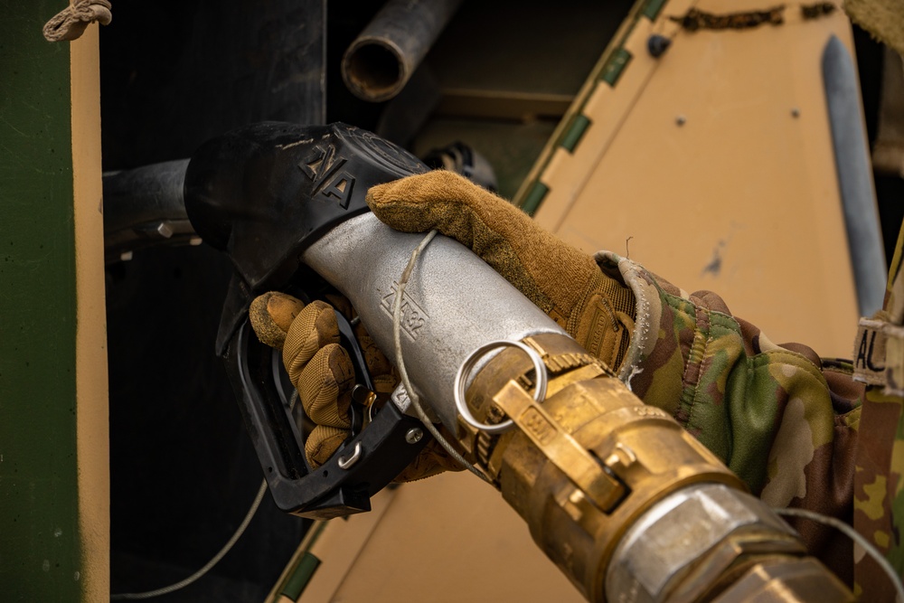 Troopers of 1st Battalion 82nd Field Artillery Regiment prepare for their role in Dynamic Front