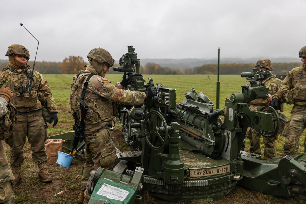 U.S. Soldiers emplace and prepare for Dynamic Front 25 live fire